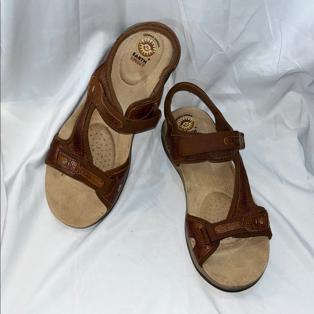 Earth Spirit Brown and Tan Sandals